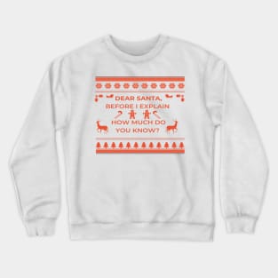 Dear Santa, before I explain How much do you know Crewneck Sweatshirt